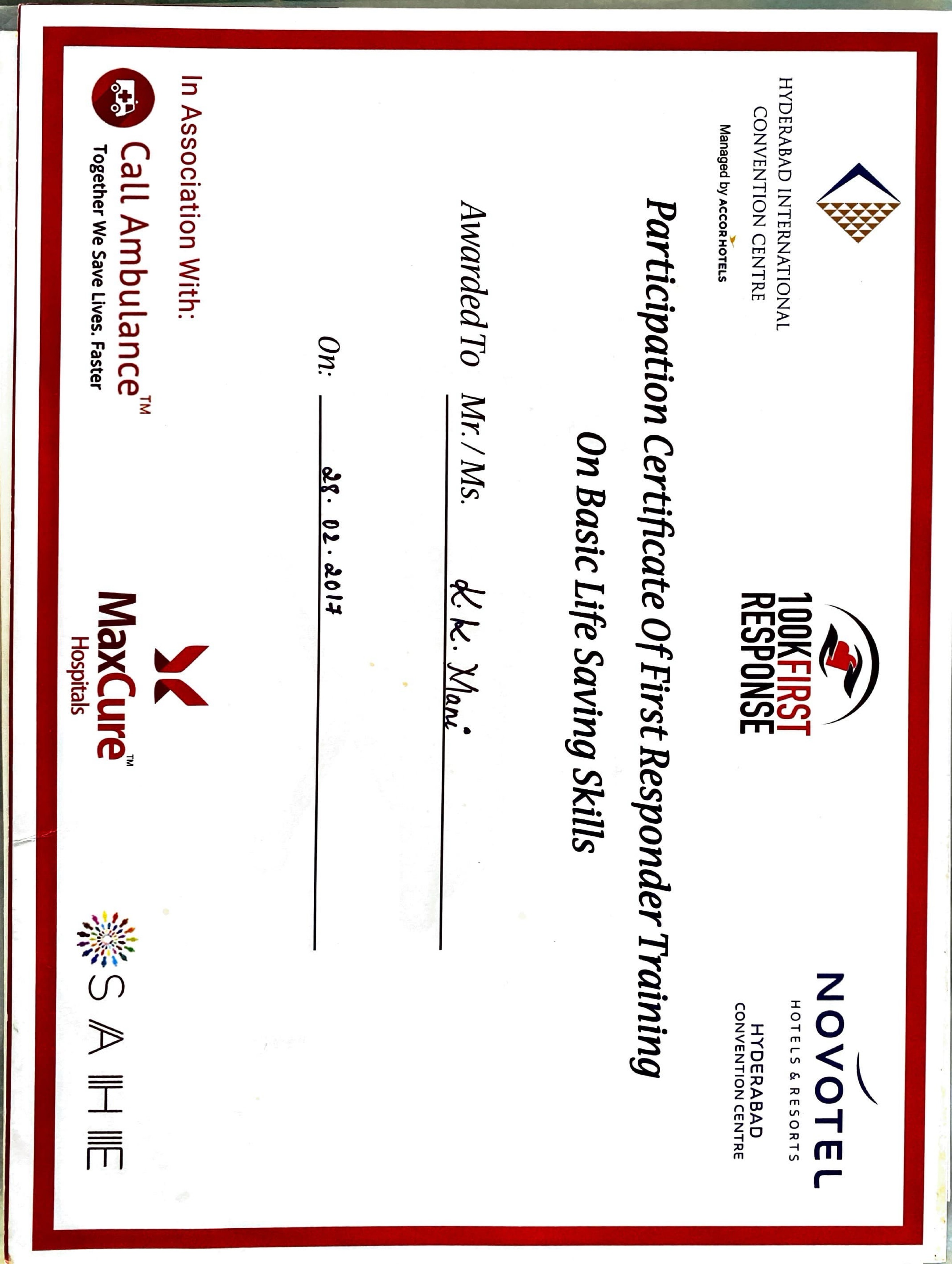 Participation Certificate